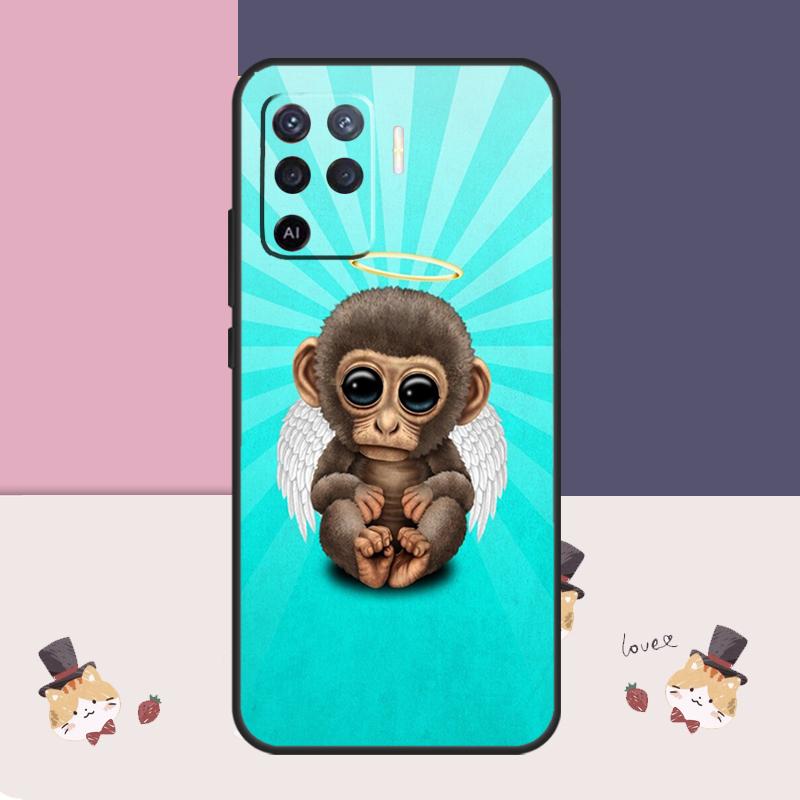 Чехол Обезьяна Горилла Обезьяна Ребенок Для OPPO A77 A57 A18 A58 A78 A98 A15 A17 A54 A74 A94 A52 A72 A5 A9 A53 S A16 A76 A96
