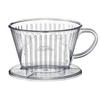 Kalita Coffee Dripper, 101-D, Clear Plastic, for 1-2 People. This Three-hole Dripper (#04001) Features a Fast Brewing Speed That Extracts the Full Fla