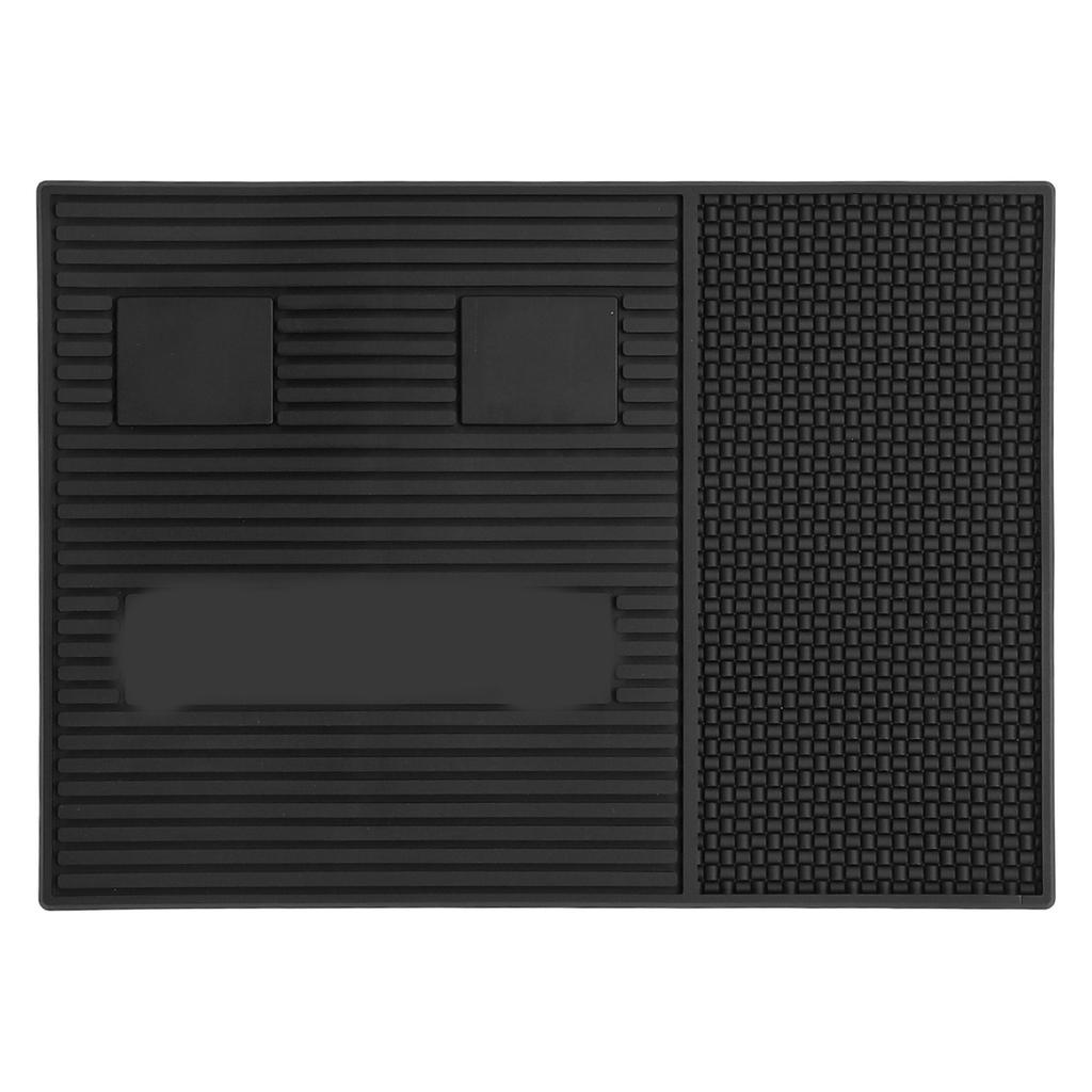 Barber Tool Organizer Mat Non Slip Haircut Barber Tool Station Mat Waterproof Soft Silicone Salon Station Pad for