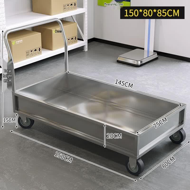 Thickened Stainless Steel Leak-Proof Utility Cart