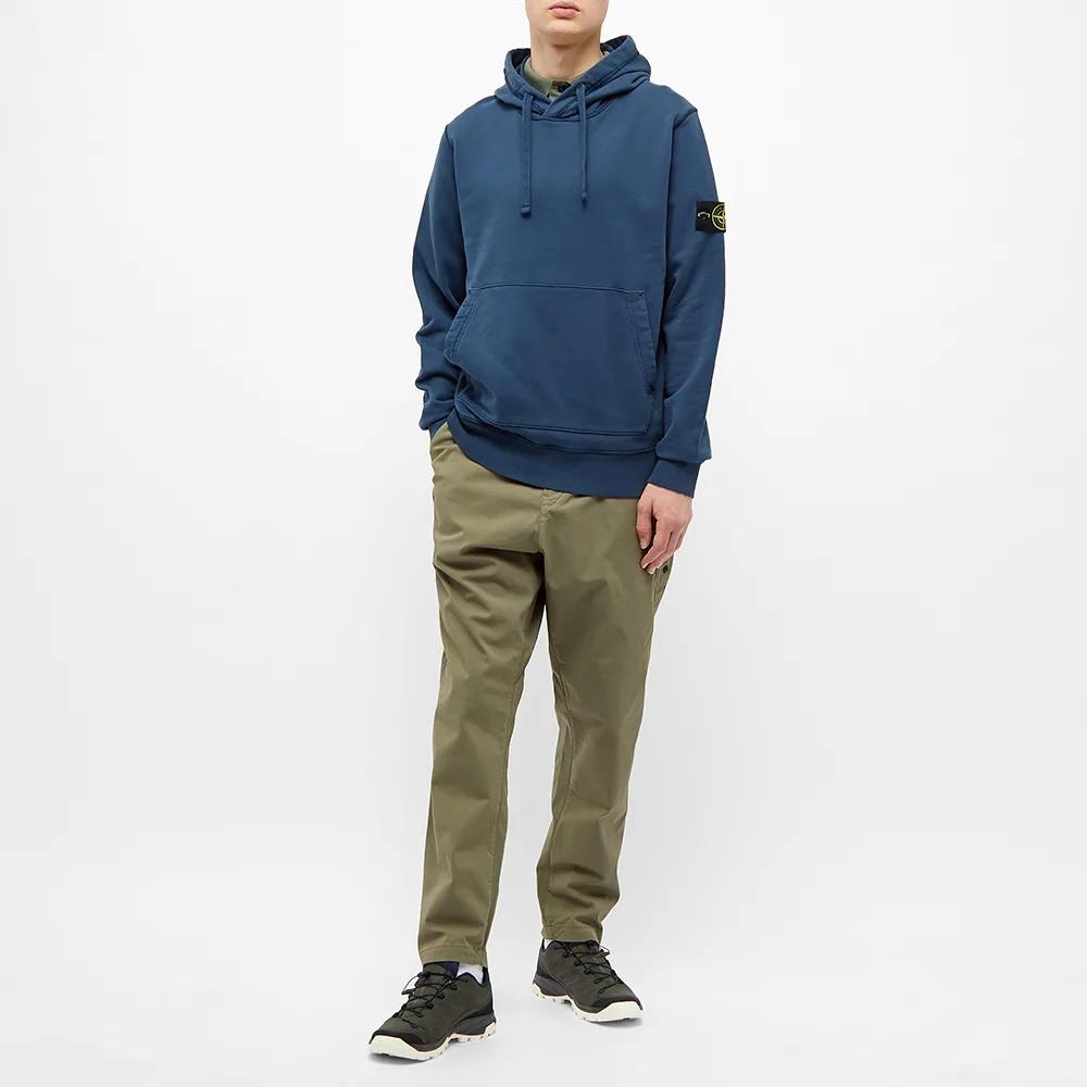STONE ISLAND Толстовка с капюшоном Compass Badge для мужчин, худи синего цвета 721564151-V0028