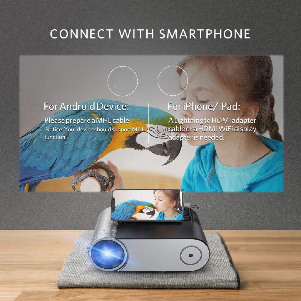 1080P Full HD LED Projector 4K 4000 Lumens HDMI USB Portable Home 3D Cinema Proyector For Android/IOS HDMI VGA AV USB