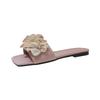 Flower Slippers Women's Summer New Outer Wear Flat-bottomed Beach Vacation Seaside with Skirt Sandals
