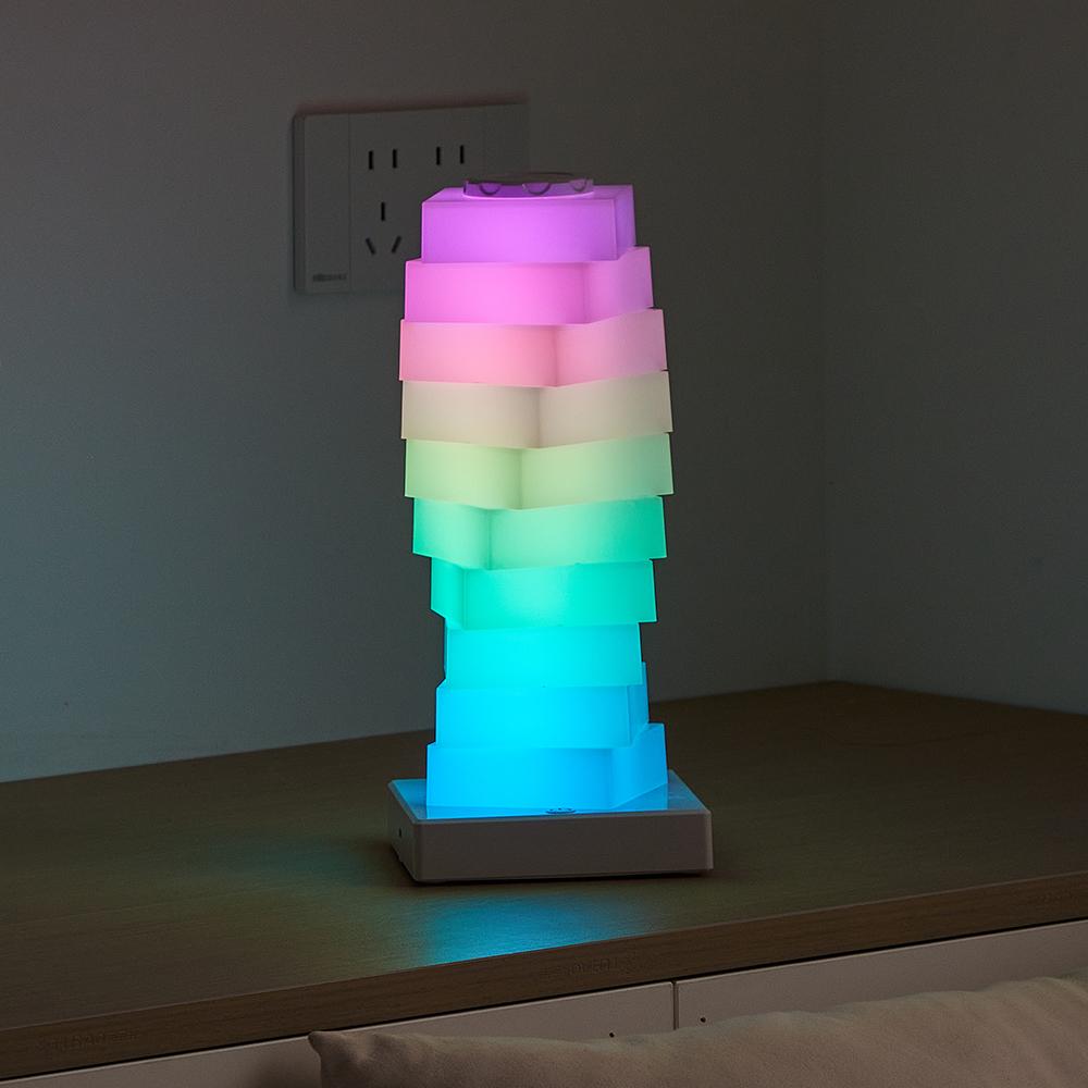 DIY color changing desk lamp RGB 16 color LED lamp bedroom bedside table decoration lamp touch switch multi-step light