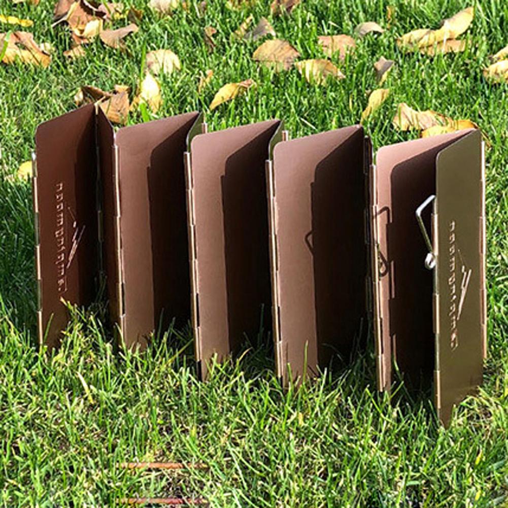 10 пластин бронзового цвета для кемпинга, газовые плиты, горелка, ветрозащитный экран, алюминиевый сплав, оксидированный