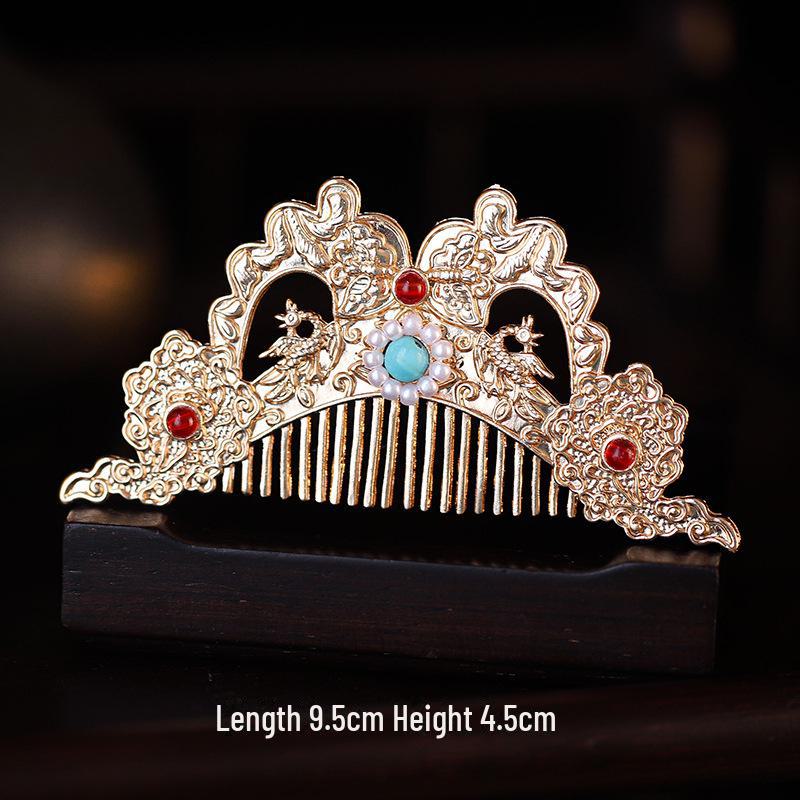 Комплект украшений ручной работы: заколка-бабочка в стиле ханьфу и головной убор в стиле Тан