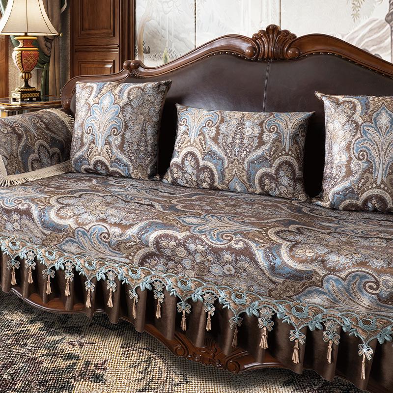 Роскошная европейская нескользящая подушка и чехол для дивана из натуральной кожи