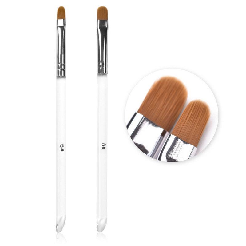 Transparent Round Head Nail Art Gel Brush for DIY UV Designs