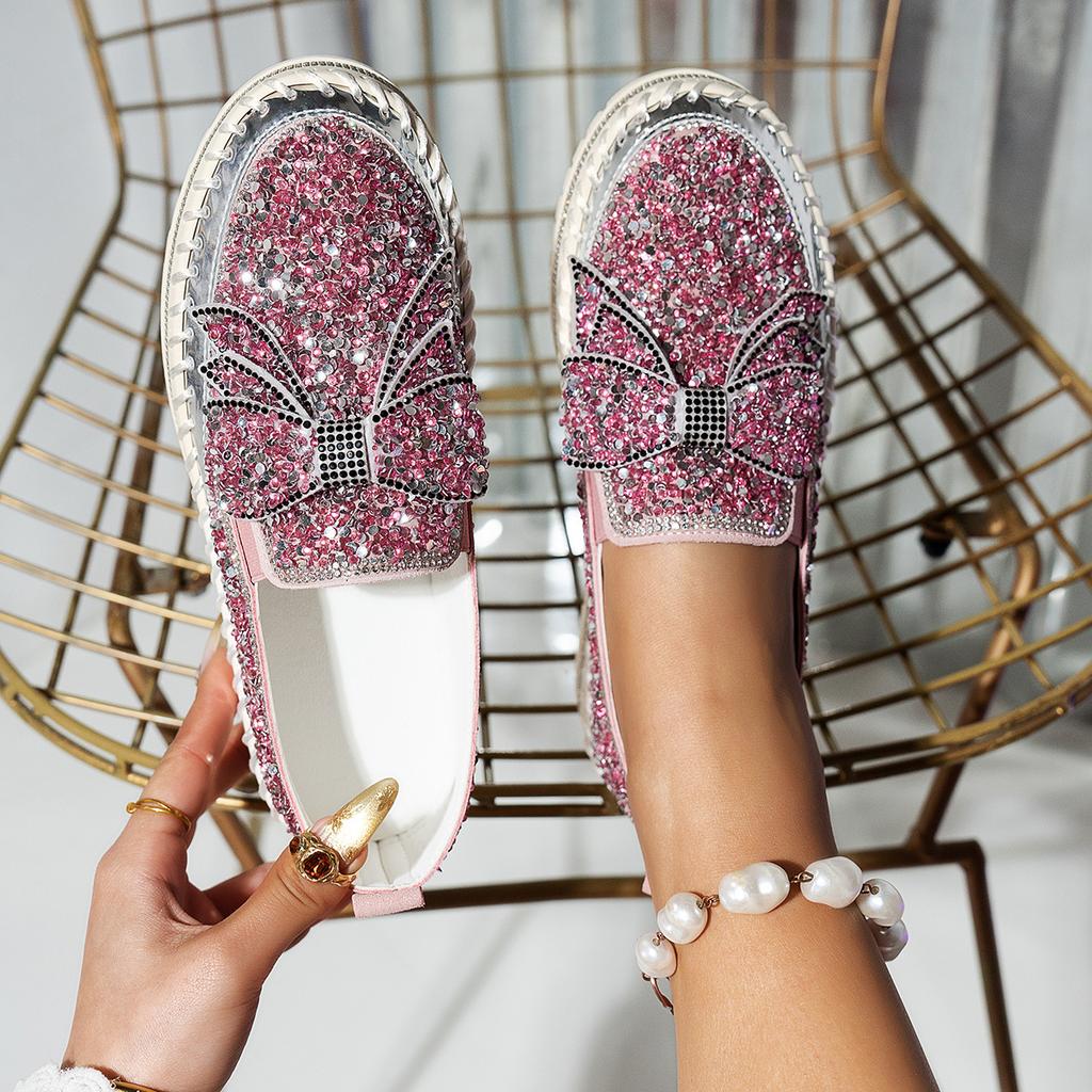 Туфли Muffin Shoes Женские туфли большого размера Лоферы на платформе Весна-лето Туфли Lazy Shoes Педаль со стразами