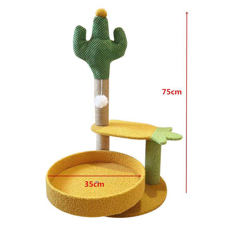 Четырехсезонное кошачье дерево: Кровать, Игровой комплекс, Когтеточка, Сизалевая веревка, Когтеточка, Игрушки и принадлежности.