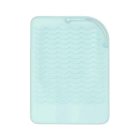 Curling Iron Heat Resistant Mat Anti-slip Silicone Rectangle Portable Flat Iron Hair Straightener Hair Travel Heat Pad Protector Cover