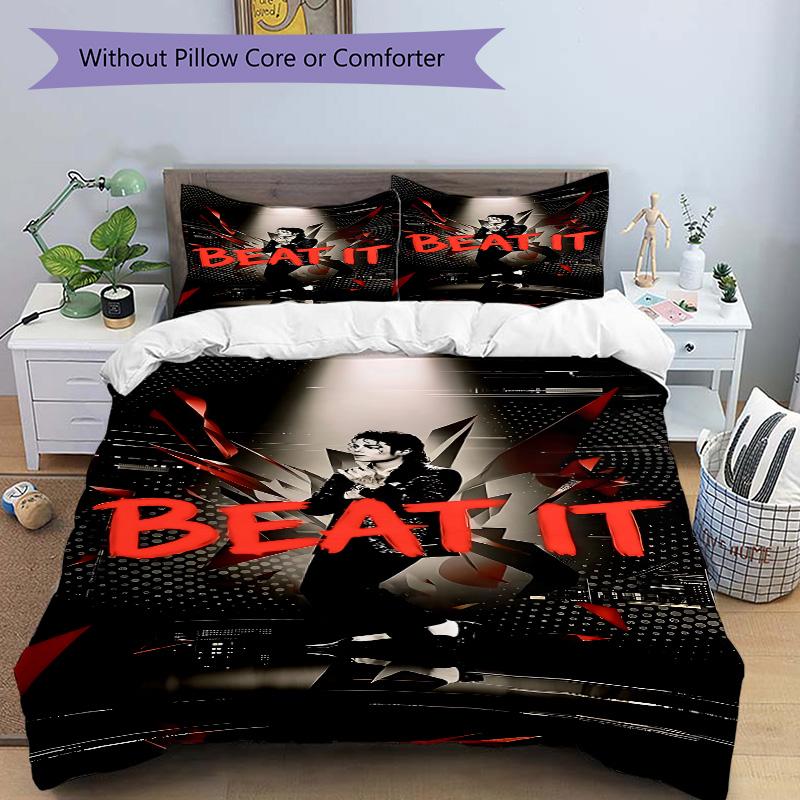 Beat It Iconic Dance Print 3Pcs Bedding Setduvet Cover With 2 Bedropillowcase Home Birthday Gift