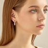ELLE Jewelry 14K Luxury Cubic One-Touch Earrings (Gold Pin) ELGPEE412
