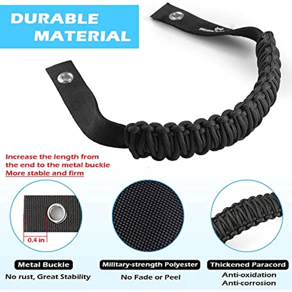 Комплект из 4 ручек Roll Bar, совместимых с Ford Bronco 2021 2022 2023, 2/4-дверная ручка из паракорда, аксессуары для интерьера Bronco (Не подходит Брон