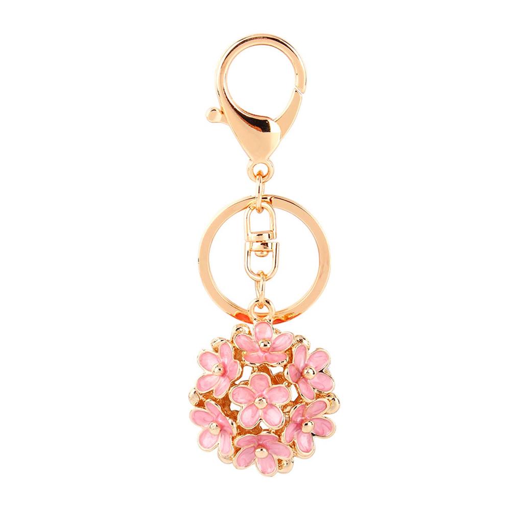 Cute Crystal Rhinestone Flower Keyring Keychain Charm Pendant Bag Purse Car Gift