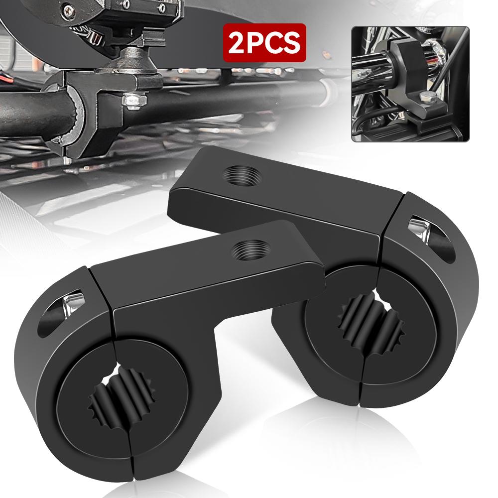 Motorcycle Accessories LED Headlight Spotlight Clamps Bracket Tube Mount for Motorcycle Fog Light Auxiliary Lamp Holder Moto