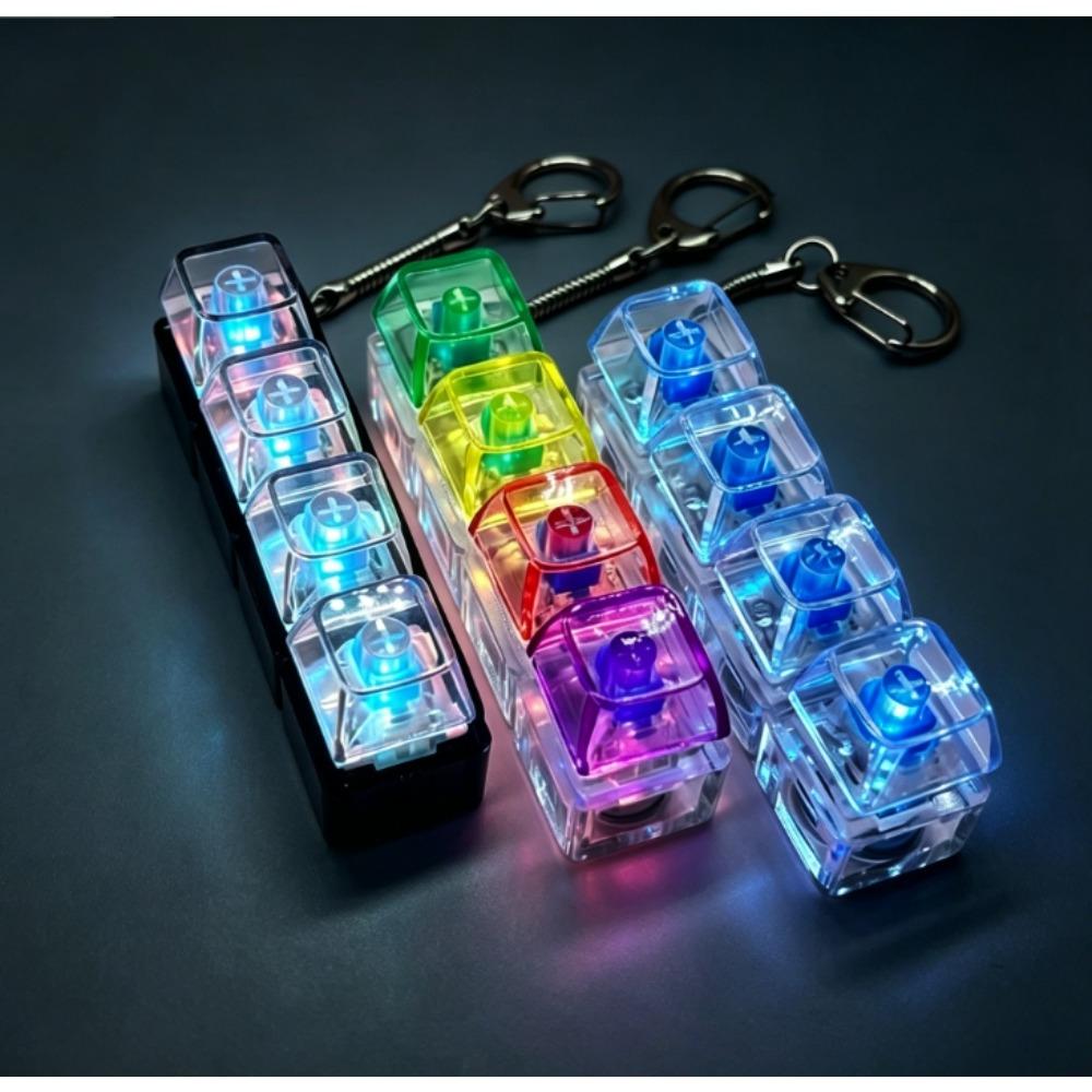 Светящаяся LED Клавиатура Брелок Игрушки-антистресс Кликер Сенсорная игрушка Снятие стресса для Брелка Клавиатуры Гаджет-антистресс для Взрослых игрушка