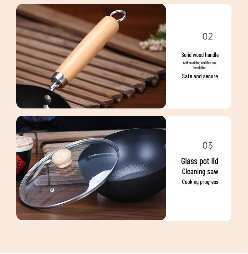 Мини-сковорода без покрытия диаметром 20 см для индукционных плит — компактная, легкая, идеальная для использования одним человеком