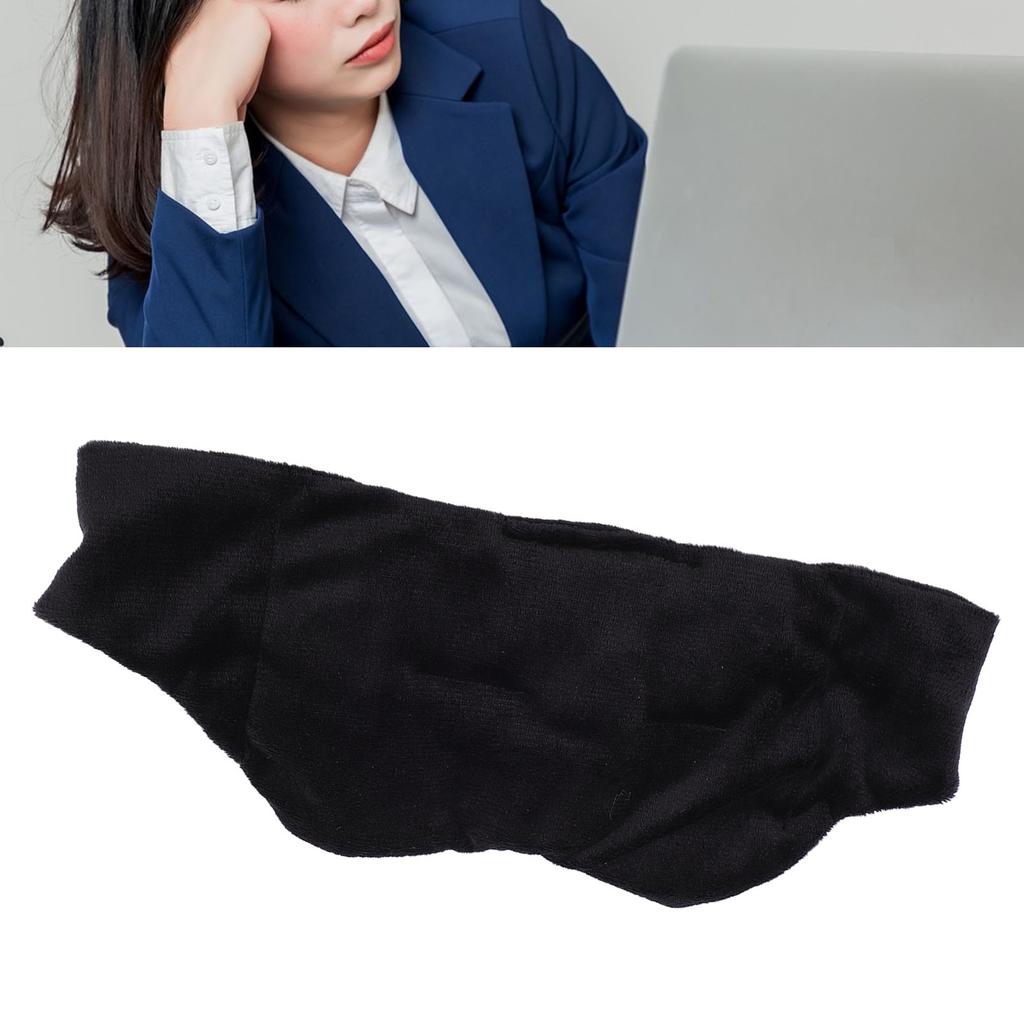 Sleeping Eye Cover Soft Comfortable Weighted Eye Cover Hook and   Fastener Closure for Nighttime