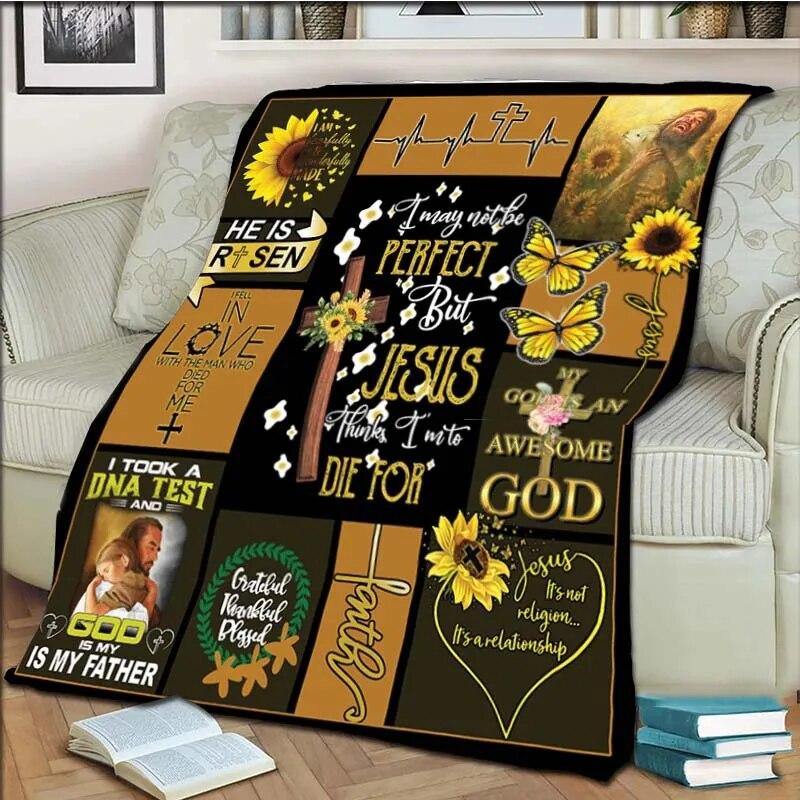 Одеяло с Девой Марией и Иисусом для офиса, дома, пешего туризма, пикника, толстое одеяло, модное покрывало, фланелевое одеяло, пледы