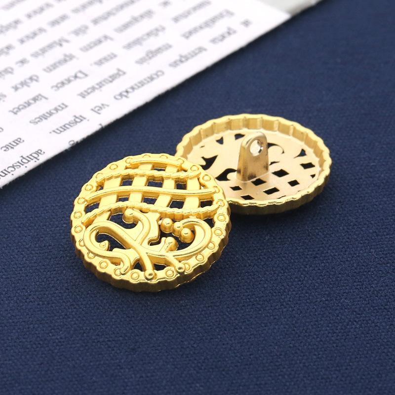Buttons Gold Versatile Women'S Clothes Decorative Metal Button Accessories Round Suit Coat Sweater Buttons Daquan Men