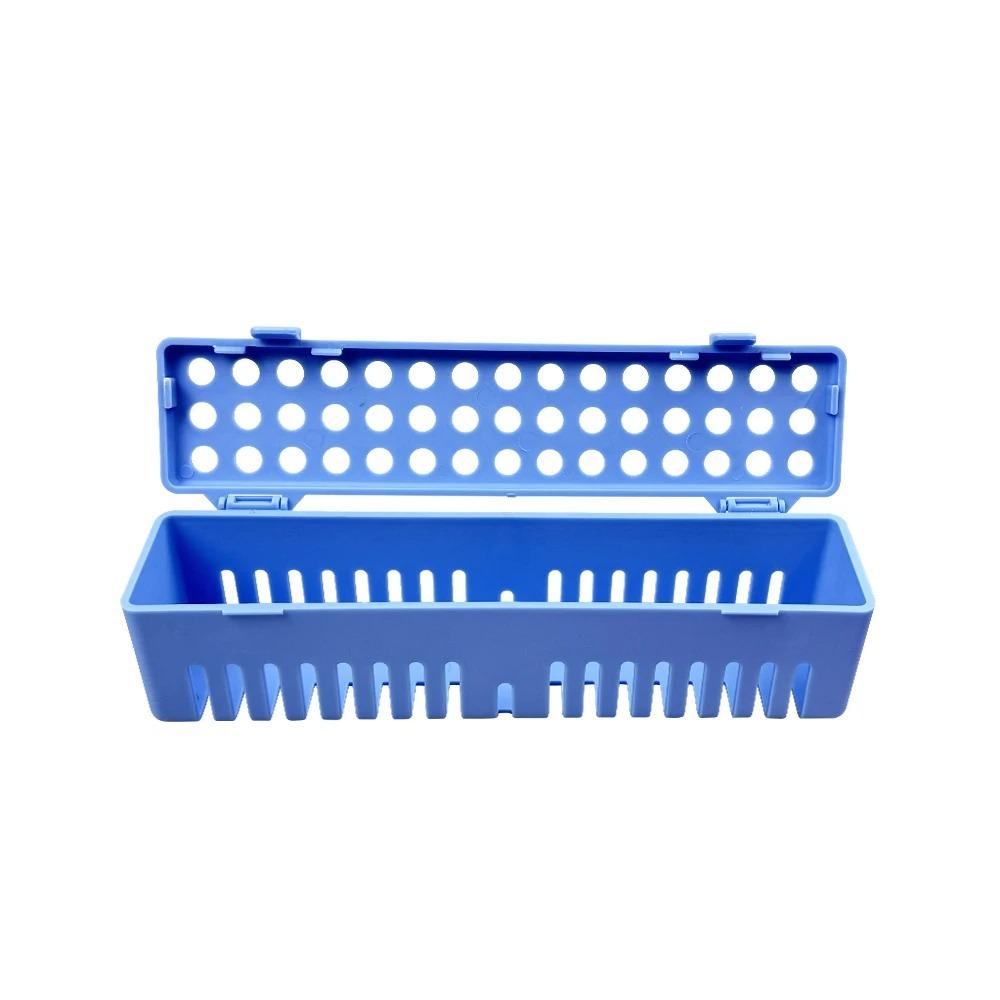 Plastic Dental Sterilization Case Perforated Design Dental Disinfection Tray Clinic Use