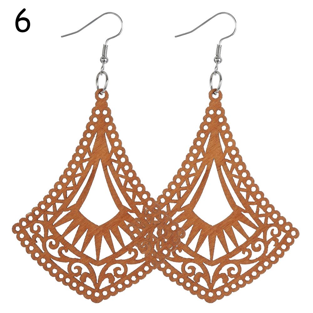 Craft Wood Earrings Bohemian Dangle Earrings Pendant Earring Making African