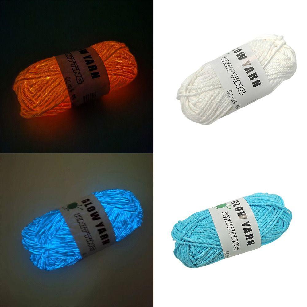Knitting Wool Weave Glowing Hand Knitting Yarn DIY Weave Yarn Luminous Chunky Yarn  Beginners