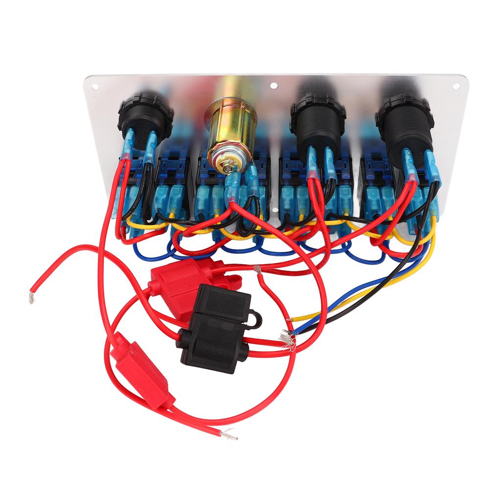 Панель тумблеров 8 клавиш 12-24В 5 контактов синяя подсветка тумблер вкл/выкл панель переключателей управления светом