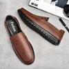 2024 Кожаные мужские повседневные туфли Итальянские мужские лоферы Мокасины Мужские туфли на плоской подошве Дышащие мужские туфли для вождения Обувь ручной работы