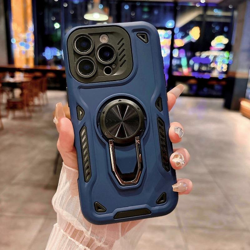 Luxury Armored 360° Rotating Metal Ring 2 in 1 Protective Case, Suitable for iPhone 11 12 13 14 15 16 17 Air Pro Max Plus Case