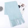 Imitation Cashmere Scarf for Women Winter Warm Thickening New Solid Color Scarf for Men Thick Tassel Woolen Scarf