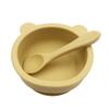 Silicone Suction Bowl for Babies Toddlers Self Feeding Baby Bowl with Spoon BPA Free Dishwasher &