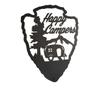 Металлическое Настенное Искусство Знак «Счастливые Туристы» 14x11 Рустикальный Декор Тема Кемпинга Настенный Декор