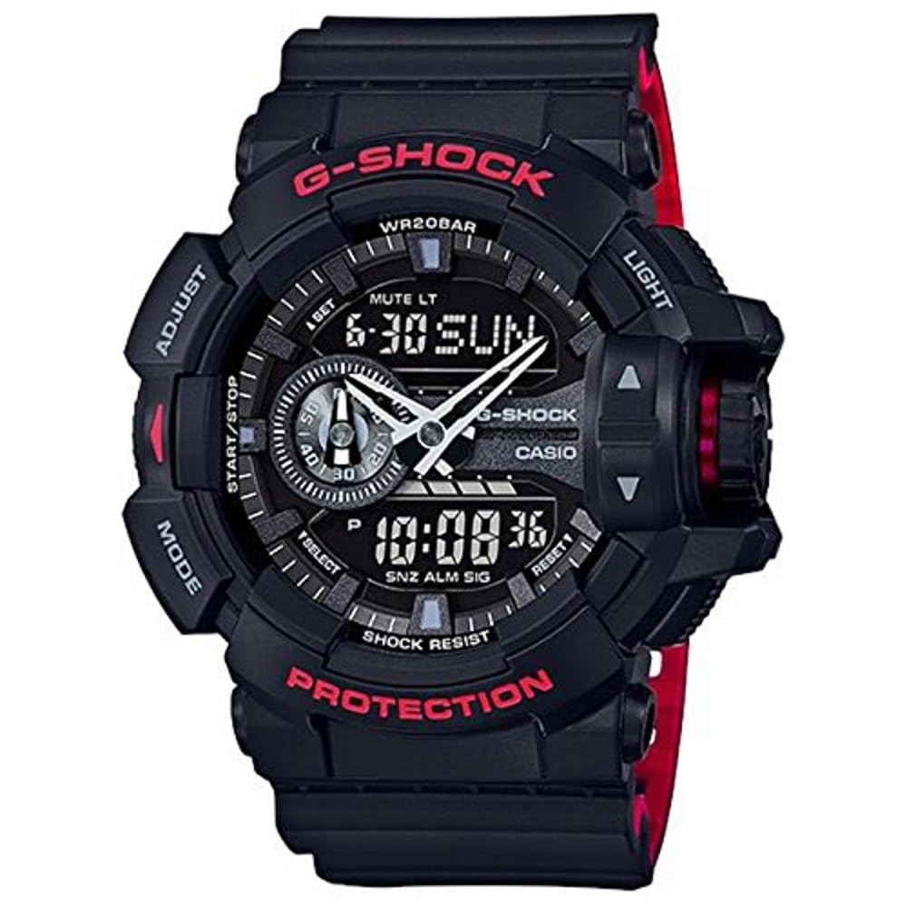 Casio G-Shock GA-400HR-1A Black and Red Series Analog-Digital Watch Water Resistant Durable Design