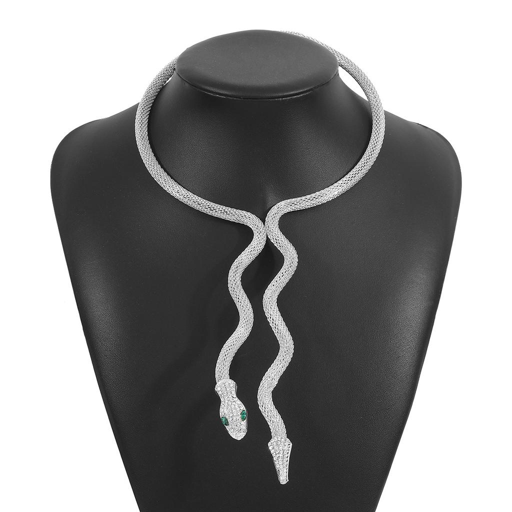 Tooxika Персонализированное темное открытое повседневное колье «Скрученная змея», преувеличенный металлический воротник