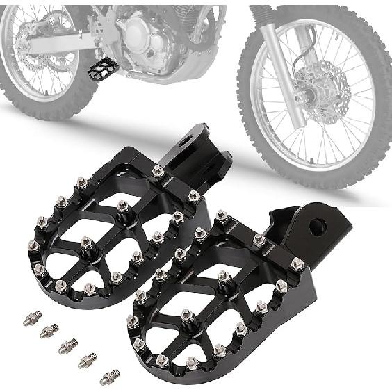 Подножки для питбайка, Подножки для мотоцикла Более широкая педаль для отдыха ног CNC для CRF250F 19-23 XR150L 15-23 HAWK 250 CRF150F CRF230F 03-19 Красный