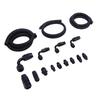 Power Steering Pump Hose Fitting Kit Stainless Steel Nylon Universal Steering Hose Hookup Kit for Remote Reservoir Tank