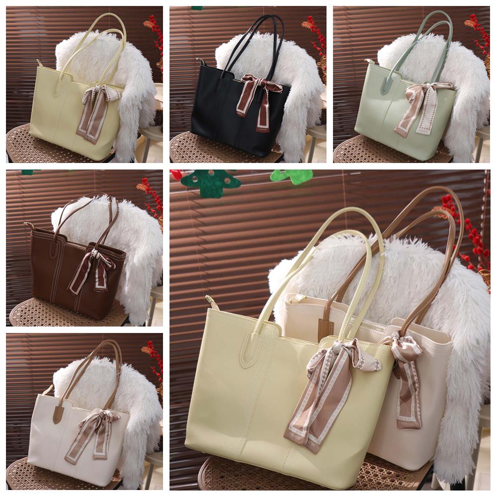 Silk Scarf One Shoulder Bag Korean Style Women Handbag Underarm Bag Tote Bag Shopping