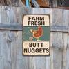 Vintage Metal Signs Chicken Coop Farm Yard Decor Farm Tin Signs Home Kitchen Outdoor Decor Labeled Fresh Butt Nuggets Feature