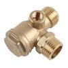 Air Compressor Check Valve 3 Port Male Thread Check Valve Pipe Connection Tool Pneumatic Accessory Corrosion Resistance