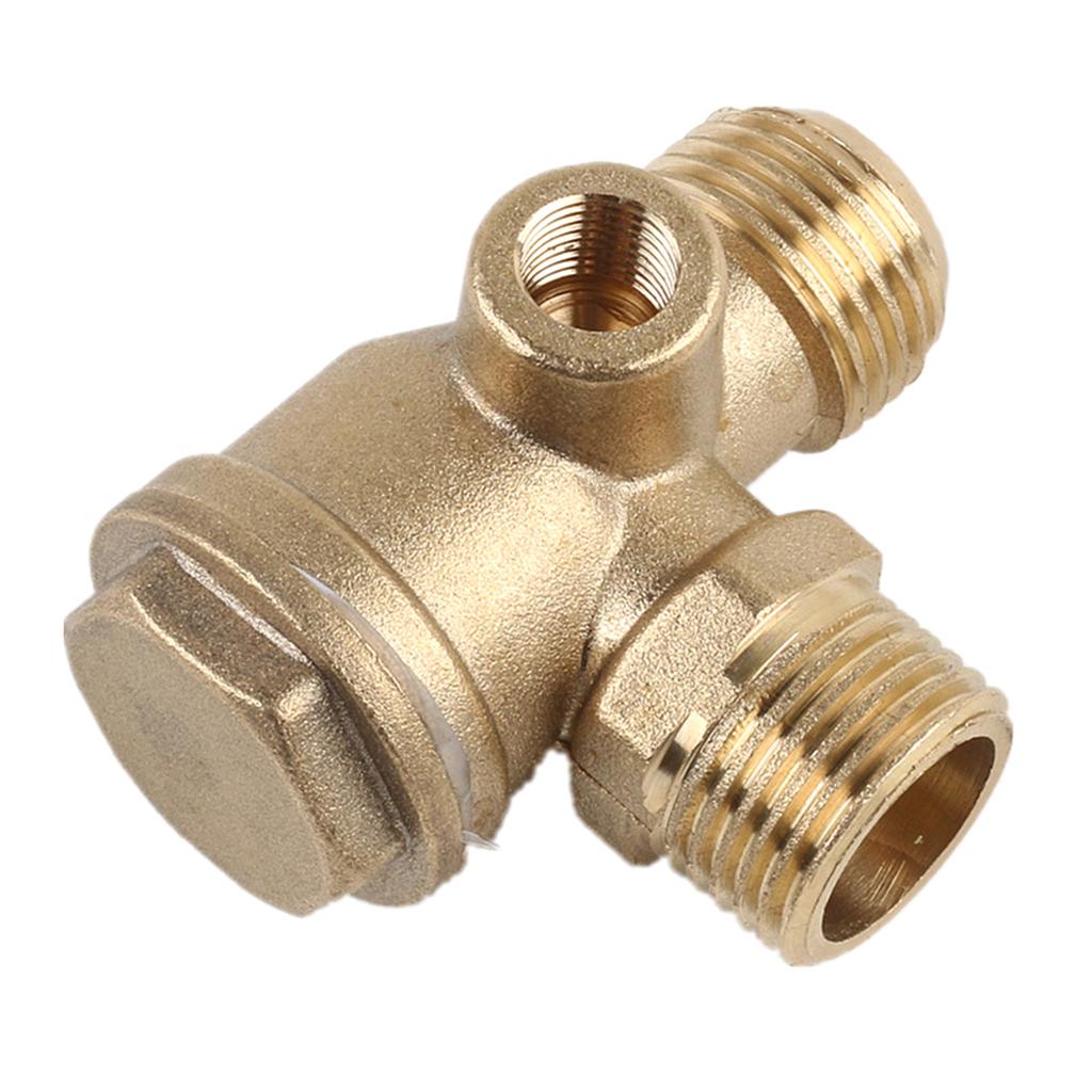 Air Compressor Check Valve 3 Port Male Thread Check Valve Pipe Connection Tool Pneumatic Accessory Corrosion Resistance