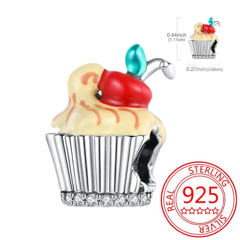 Delicious Food Copper Doughnut Cake Dessert Fruit Fine Wine Bead Pendant Fit Bracelet Necklac Boutique Jewelry Gift