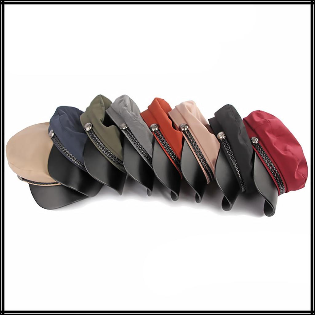 Морская длинная кепка газетчика для выхода для женщин и кепка CZ094 [Белый Клык], Лицо, Кепка, Шляпа, Стильный, На выход, Мужчины, (черный)