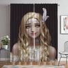 Blackout Kitchen Curtains Child Room Female Elf Living Room Curtain Curtains for Bedroom Shades Halloween Decoration Partition