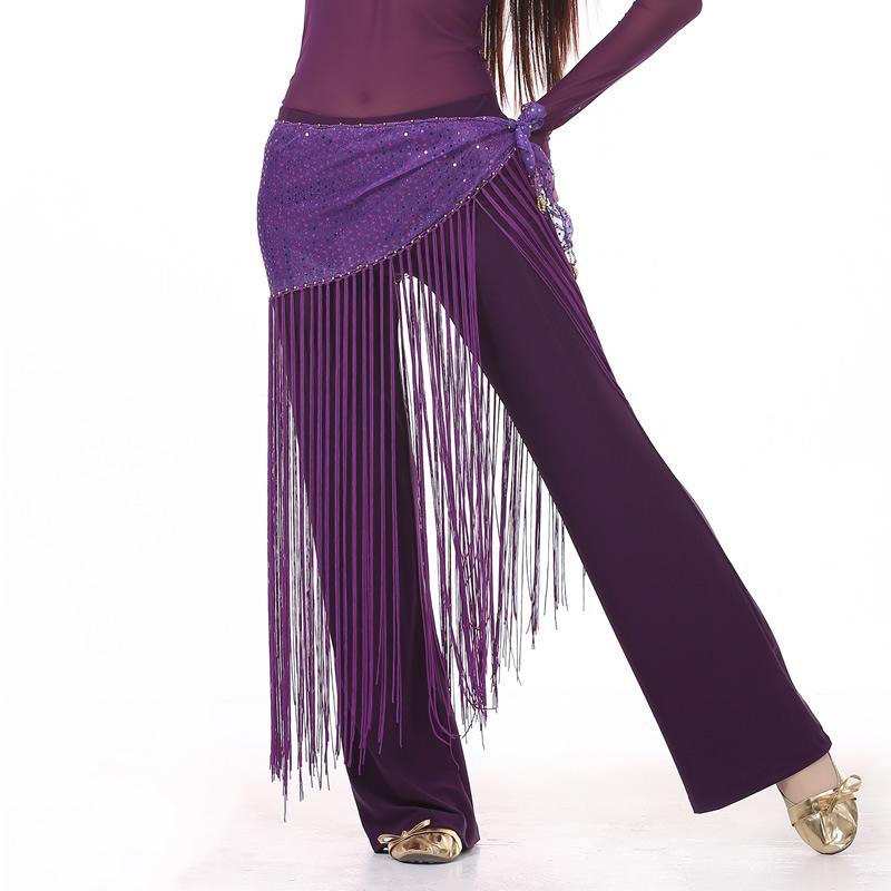 Highlight Tassel Waist Chain New Practice Dress Set Hip Scarf Tassel Indian Dance Costume Performance Dress Set Three Piece Set