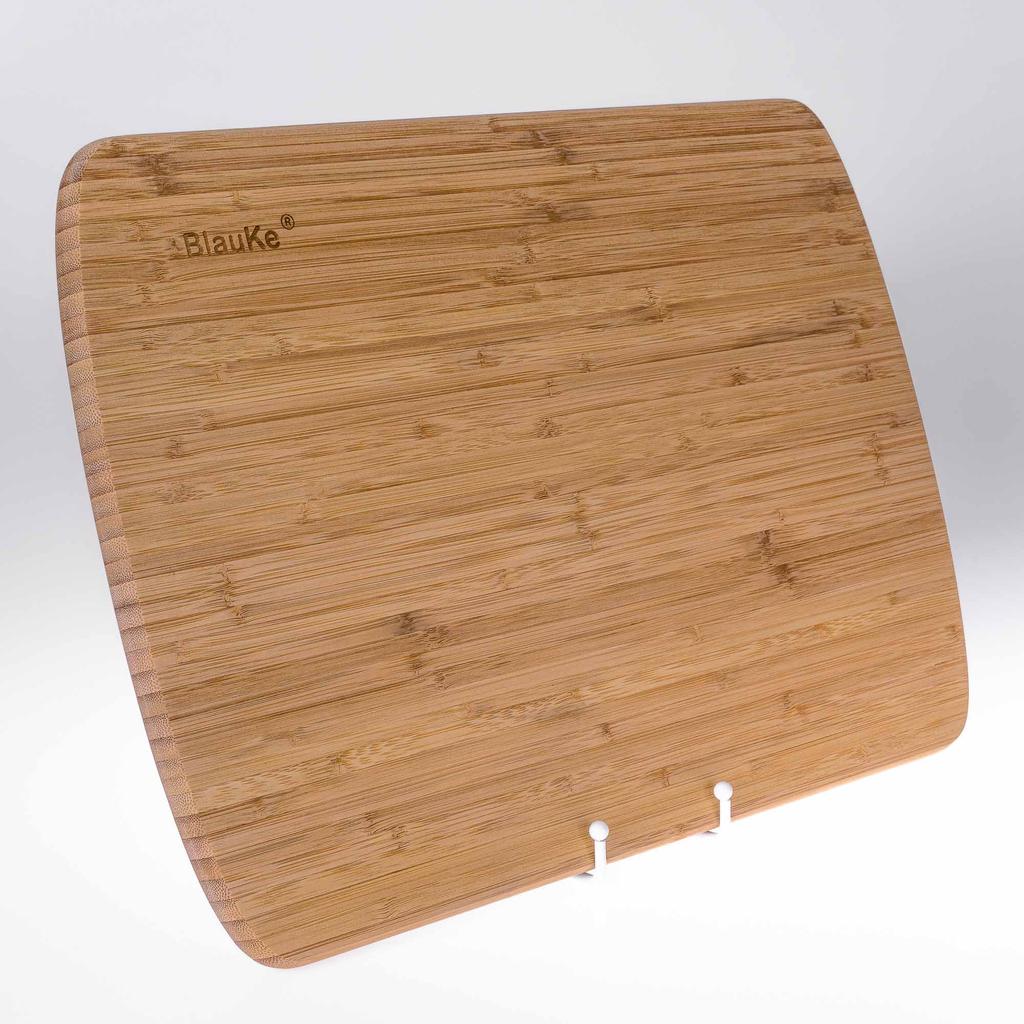 BlauKe® Деревянная разделочная доска для кухни – 45x31 см Очень большая бамбуковая разделочная доска с желобком для сока – Деревянная разделочная доска, Мясной блок