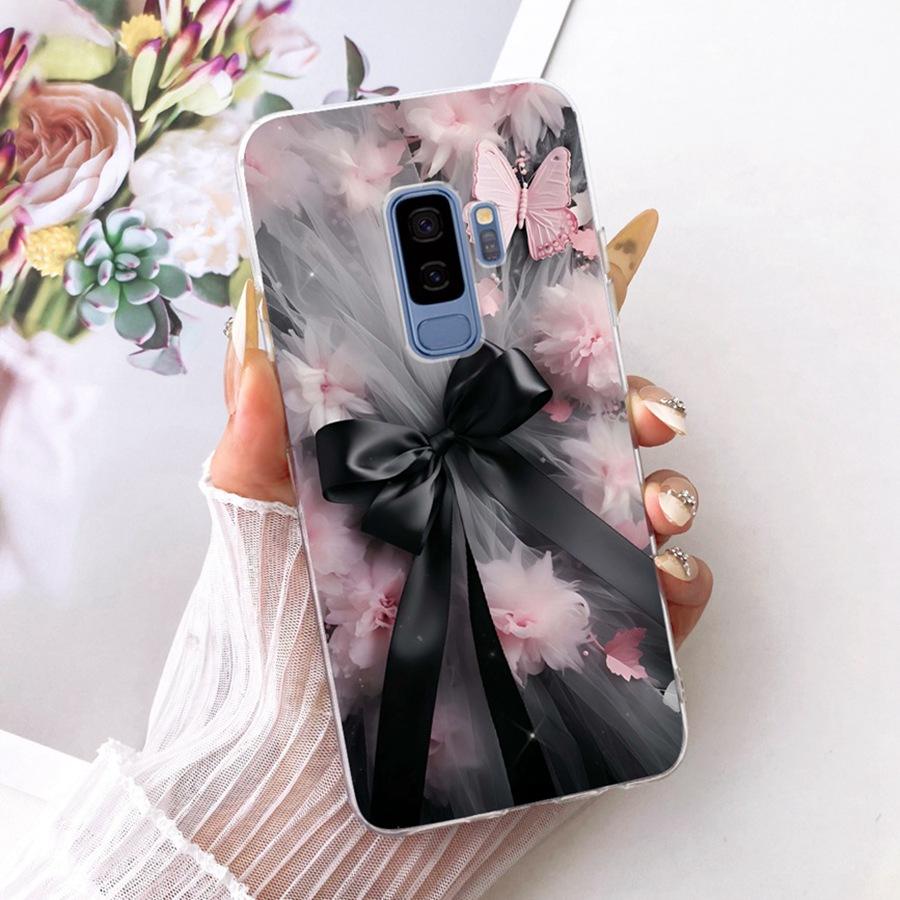 Чехол для Samsung Galaxy S9+ Мягкий силиконовый Защитный прозрачный Модный чехол для телефона Для SamsungS9 S 9 Plus Прозрачная крышка Coque