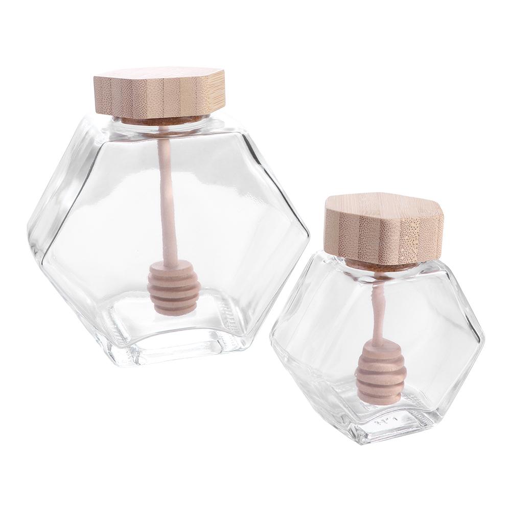 Жаростойкое домашнее стекло прозрачная крышка из пробки банка для меда горшочек для меда контейнер для хранения диспенсер