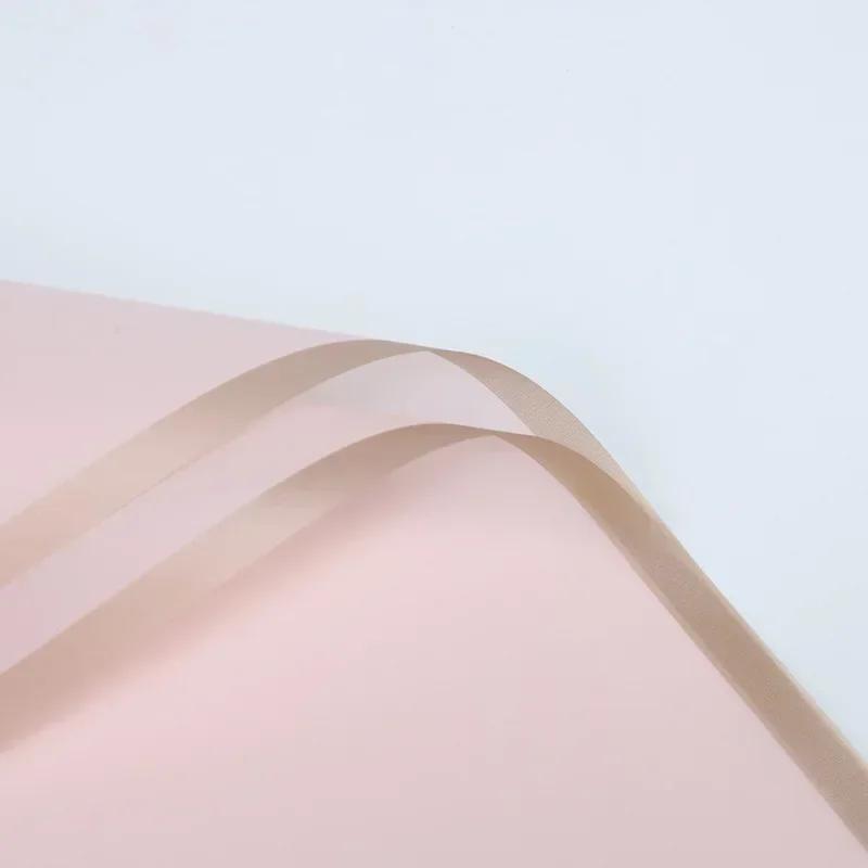 20 листов упаковочной бумаги для цветов с золотой каймой и розами в корейском стиле, полупрозрачная подарочная упаковка для флористических букетов, упаковочный материал